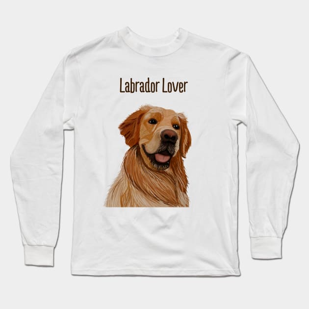 Labrador dog lover Long Sleeve T-Shirt by Nastya Li